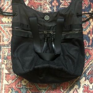 Black Lululemon Utility Workout Bag